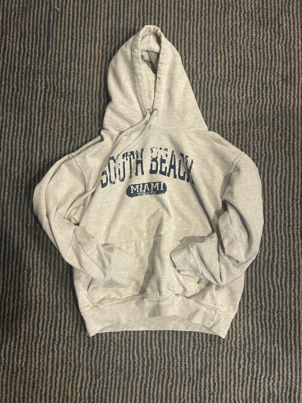 South Beach Miami Hooded Sweatshirt - Light Gray